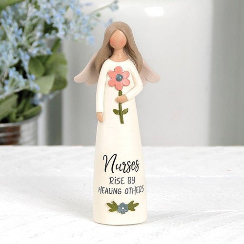Nurses Rise By Healing Others Nurse Angel Figurine