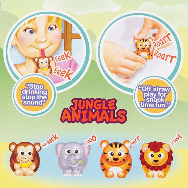 Sip 'n' Sound Straw - Jungle Animal, from John N. Hansen Co. Inc. and  Totally Thomas Inc.