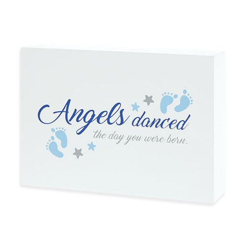 Angels Danced on the Day You Were Born New Baby Boy Sign