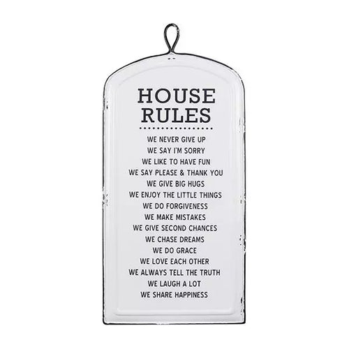 Vintage House Rules Sign