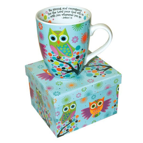 Divinity Boutique Inspirational Ceramic Owls on Tree Mug