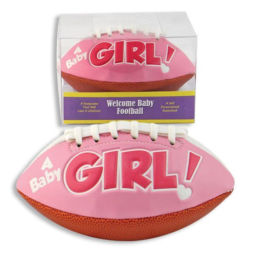 It's a Girl Football Baby Birth Announcement