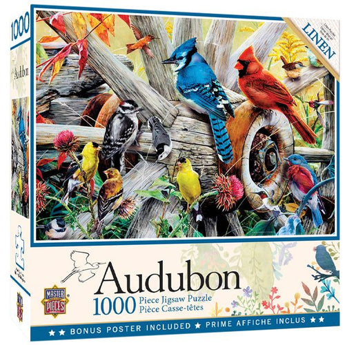 1000 Piece Jigsaw Puzzle Audubon Backyard Birds