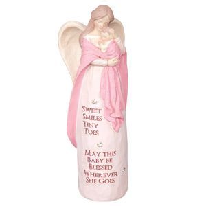 Blessed New Baby Jewels of Faith Resin Angel Figurine