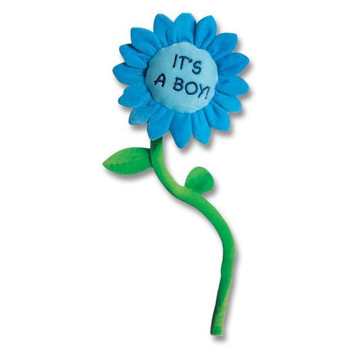 Plush It's a Boy Flower Keepsake Birth Announcement Hospital Door Hanger