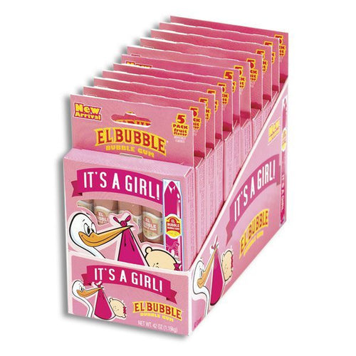 5 Count It's a Girl Gum Cigars Display