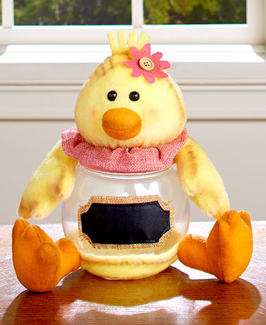 Plush Yellow Chick Candy Jar