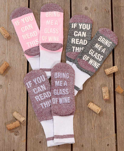 Women's Novelty Wine Themed Slipper Socks Women's Slipper Gifts