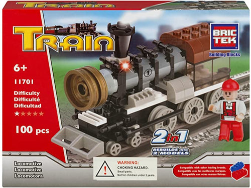Bric Tek Train Series 2 In 1 100 Piece Building Set Kids Activity Set Gifts
