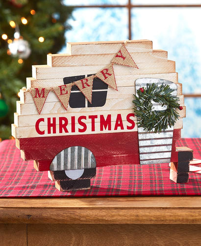 Merry Christmas Country Camper Holiday Sign