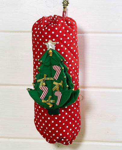 Holiday Christmas Tree Grocery Bag Holder