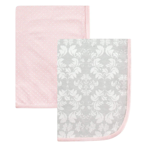 Pink Demask Swaddle Baby Blanket Set