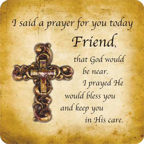 I Said a Prayer 3D Cross Card with Easel Friend Inspirational Gifts