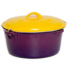 Load image into Gallery viewer, Enamel Coated Purple &amp; Gold Dutch Oven - 16 Quart