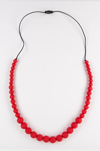 Women's Teething Bling Red Graduates Teething Necklace for Babies