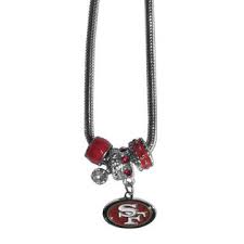 NFL San Francisco 49ers Euro Bead Necklace Women's Jewelry Gift