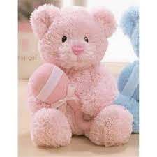 Gund Welcome Little One Blushing Pink Plush Teddy Bear with Rattle