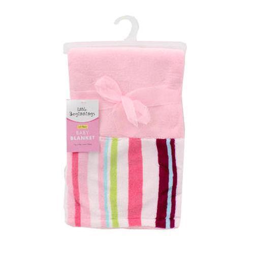 Simple Striped Pink Baby Blanket