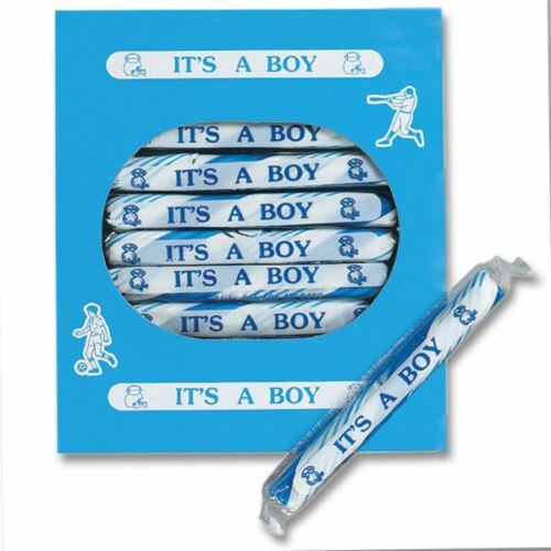 It's a Boy Peppermint Stick Candy Birth Announcement