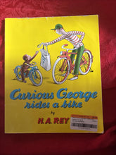 Load image into Gallery viewer, Curious George Rides a Bike by H. A. Rey and Margret Rey (1973, Trade Paperback)