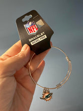 Load image into Gallery viewer, NFL Miami Dolphins Team Charm Bangle Bracelet Sports Collectible Gifts