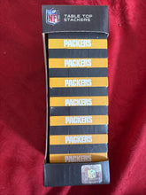 Load image into Gallery viewer, Green Bay Packers Tabletop Wood Block Tumble Game Day Tailgating Fun NFL New
