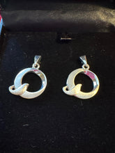Load image into Gallery viewer, Enesco Circle of Love Peace &amp; Serenity Silver Earrings Rare #4022625 Collectible
