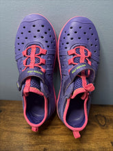 Load image into Gallery viewer, Purple With Pink Accents Stride Right Swimming Shoes Size 13 Girls