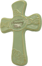 Load image into Gallery viewer, Amazing Mom Pottery Wall Cross