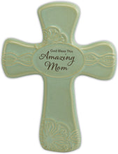 Load image into Gallery viewer, Amazing Mom Pottery Wall Cross