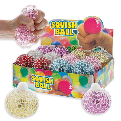 Glitter Light-Up Squish Mesh Ball