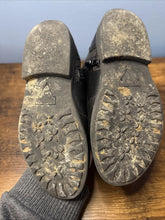 Load image into Gallery viewer, Girls Glitter Ankle Black Boots With Zip Oshkosh B’gosh Size 11 Medium