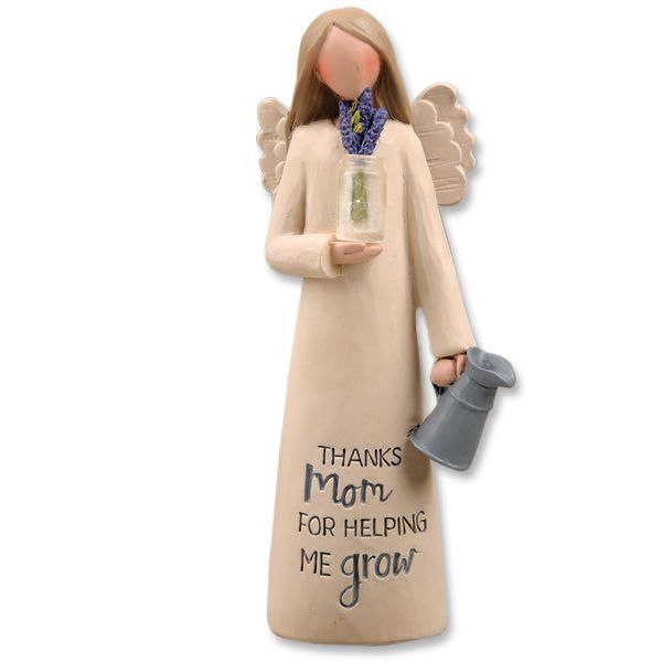 Thanks Mom for Helping Me Grow Angel Figurine