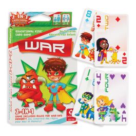 Jumbo 2 in 1 Educational Kids Card Game War / Memory Stocking Stuffer Gifts