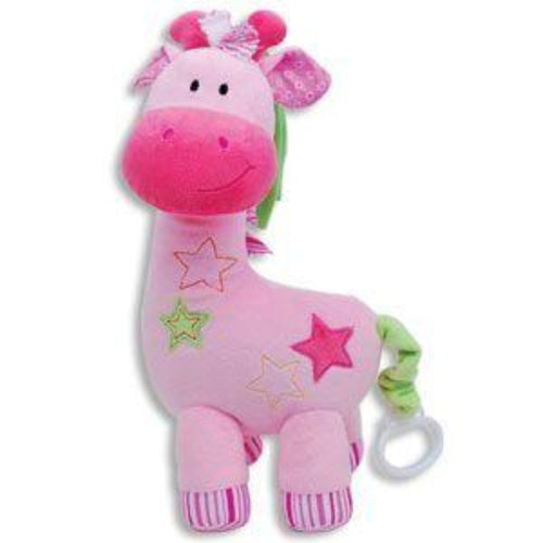 Baby Girl Musical Pull String Pink Giraffe Plush