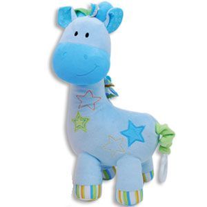 Baby Boy Musical Pull String Blue Giraffe Plush