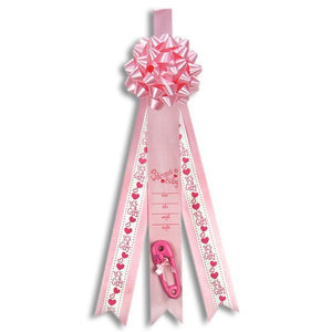 Welcome Baby Girl Hospital Door Hanger Ribbon