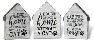 Tin House Cat Block Sign