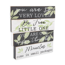 Load image into Gallery viewer, Inspirational Children&#39;s Wooden Block Sign Set