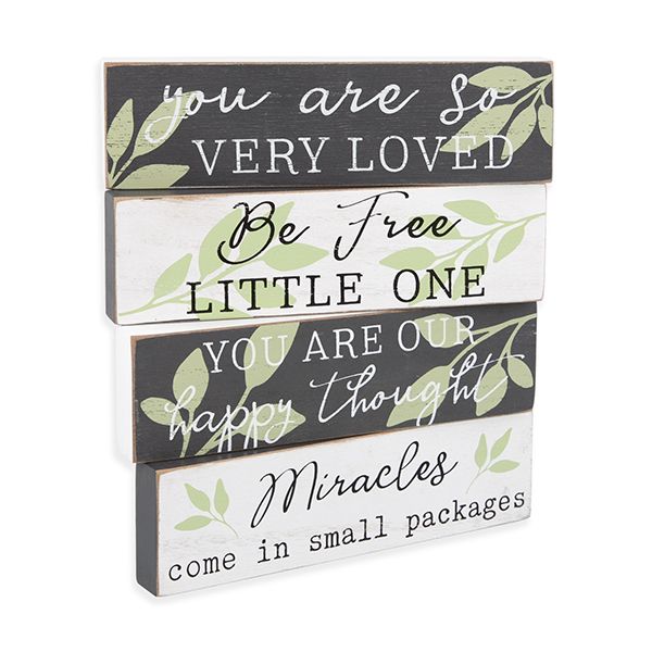 Inspirational Children's Wooden Block Sign Set