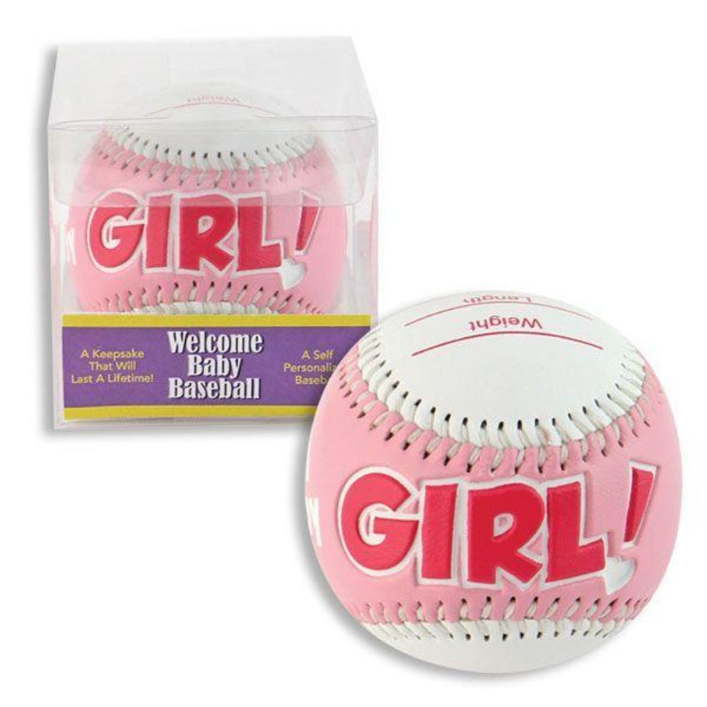 It's a Girl Baseball Birth Announcement Keepsake