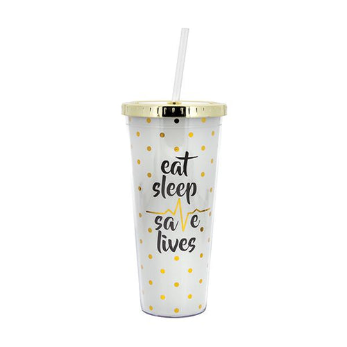 Eat Sleep Save Lives Nurse Travel Cup Tumbler