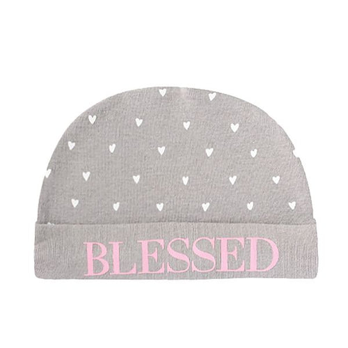 Blessed Girl Newborn Heart Baby Hat Beanie