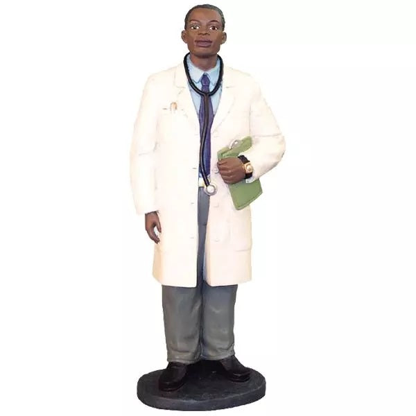 African American Male Doctor Figurine