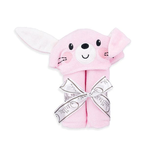 Pink Bunny Baby Girl Hooded Baby Bath Towel