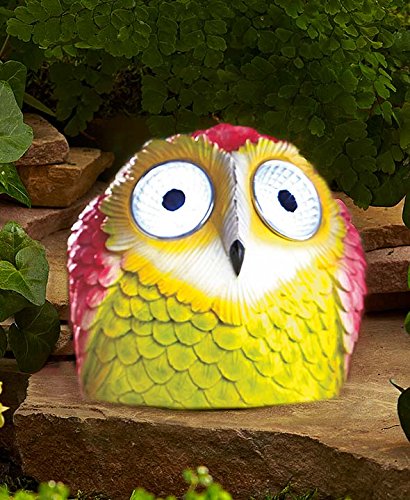 Solar Spotlight Garden Owl Statue