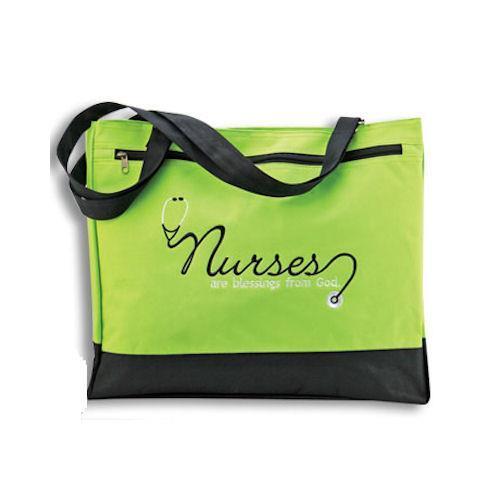 Green Nurses are Blessings from God Tote Bag
