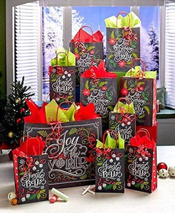 Holiday Chalkboard Gift Bag Set