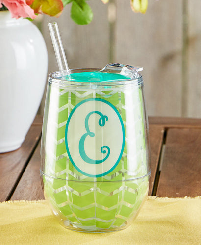 Monogram E Stemless Wine Tumbler