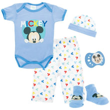 Load image into Gallery viewer, Baby Boy Mickey Mouse Layette Set